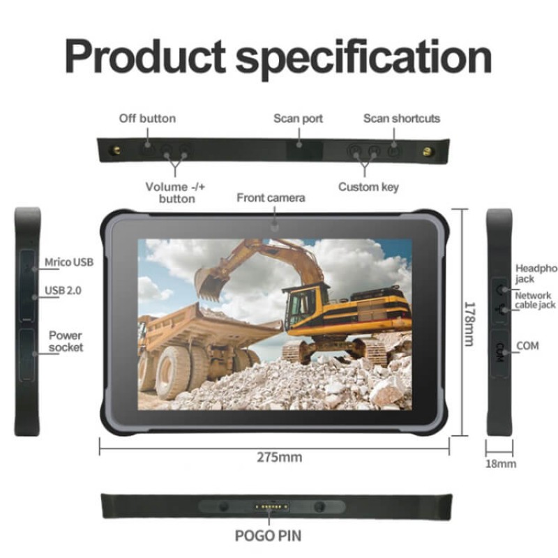 Industry IDPC-10MT6753/IDPC-10MT6771 4G Rugged Tablet, 10.1 inch