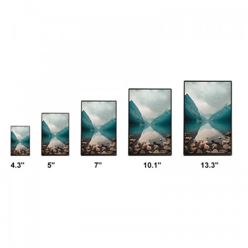 Displays 4.3/5/7/8/10.1/11.6/13.3 inches display with Touch Screen Glass Cover Customizable