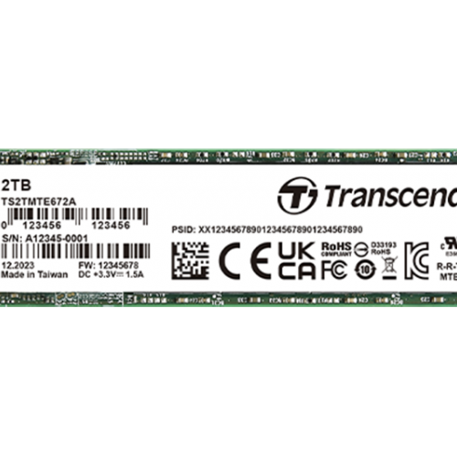 Industrypc Transcend Industrial Grade Wide Temperature Range SSD Part No.: MTE672A-I